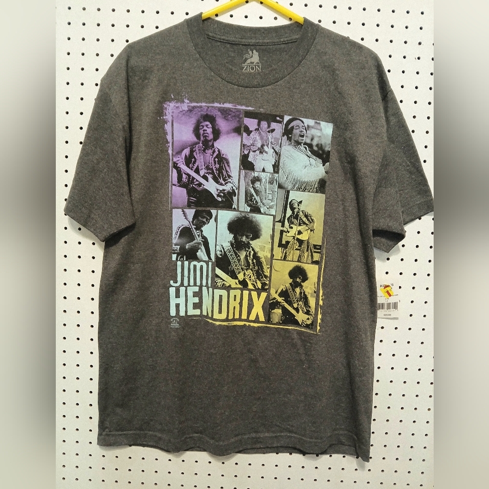 Zion Rootswear Jimi Hendrix Graphic Tee in Gray